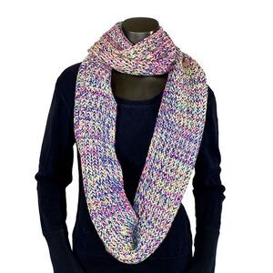 New York & Co Cable Knit Infinity Scarf Multi Colored Womens Accessory Winter